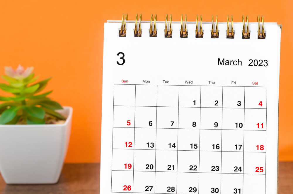 March 2023 events calendar